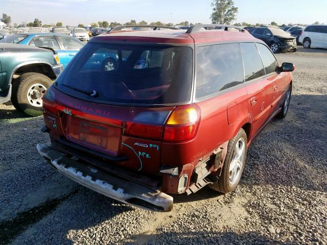 4S3BH635637309558 - 2003 SUBARU LEGACY L MAROON photo 4