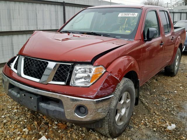 1N6AD07W97C458967 - 2007 NISSAN FRONTIER C RED photo 2