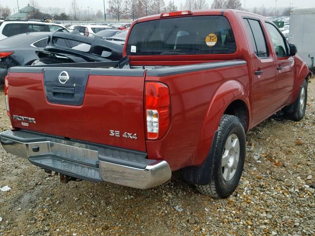 1N6AD07W97C458967 - 2007 NISSAN FRONTIER C RED photo 4