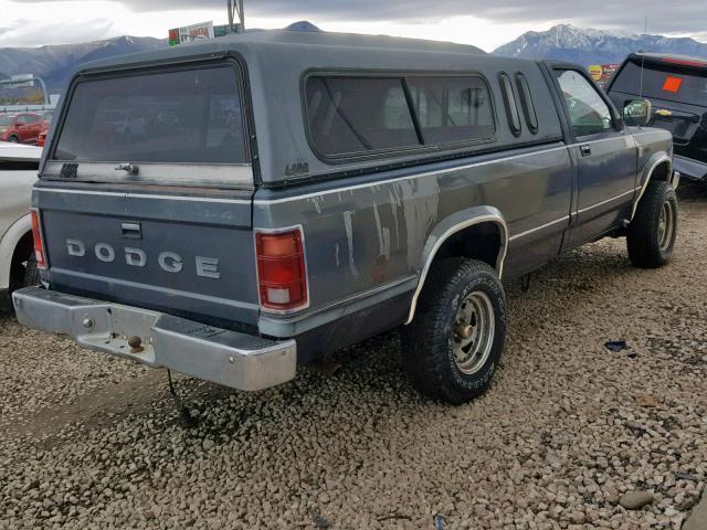 1B7GR14X5JS699598 - 1988 DODGE DAKOTA BLUE photo 4