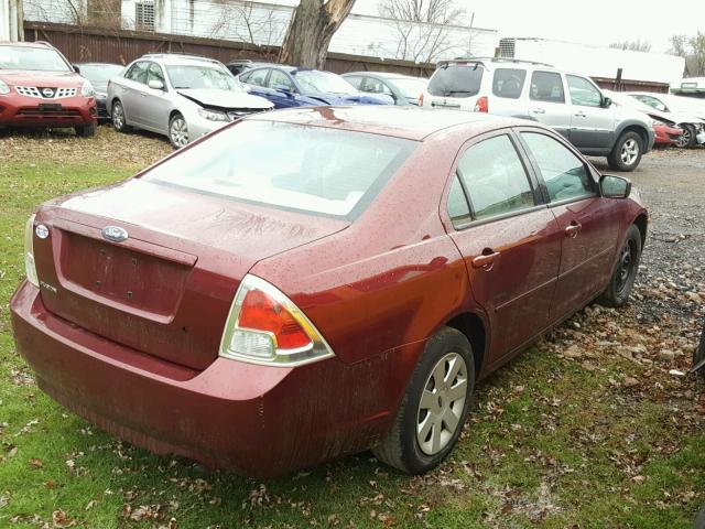 3FAHP06Z76R190544 - 2006 FORD FUSION S RED photo 4