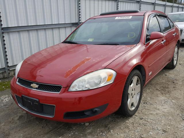 2G1WD58CX89108243 - 2008 CHEVROLET IMPALA SUP RED photo 2