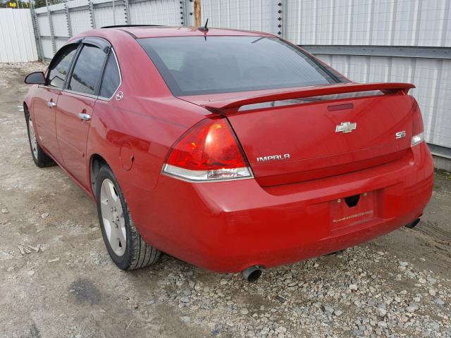 2G1WD58CX89108243 - 2008 CHEVROLET IMPALA SUP RED photo 3