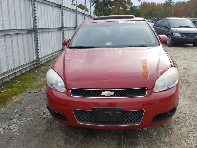 2G1WD58CX89108243 - 2008 CHEVROLET IMPALA SUP RED photo 9