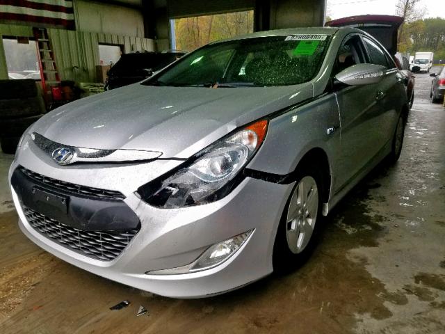 KMHEC4A48BA000794 - 2011 HYUNDAI SONATA HYB SILVER photo 2