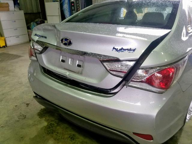 KMHEC4A48BA000794 - 2011 HYUNDAI SONATA HYB SILVER photo 9