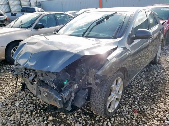 JM1BL1L74C1571617 - 2012 MAZDA 3 I GRAY photo 2