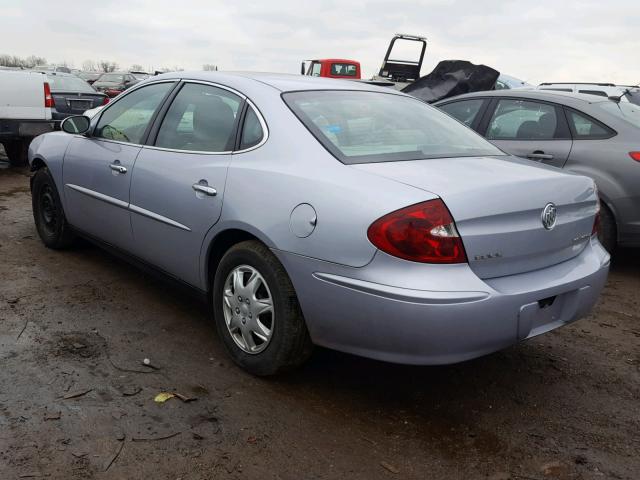 2G4WC532X51296423 - 2005 BUICK LACROSSE C BLUE photo 3