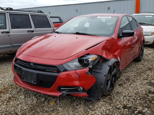 1C3CDFBB9ED870756 - 2014 DODGE DART SXT RED photo 2