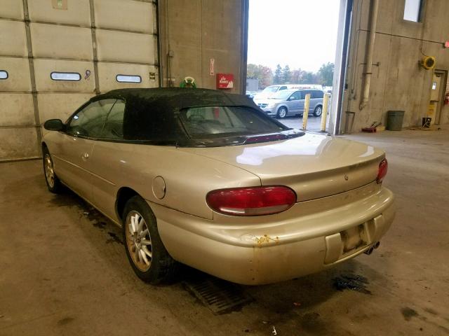 3C3EL55H4YT223265 - 2000 CHRYSLER SEBRING JX GOLD photo 3