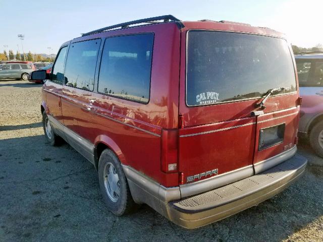 1GKDM19W61B512004 - 2001 GMC SAFARI XT RED photo 3