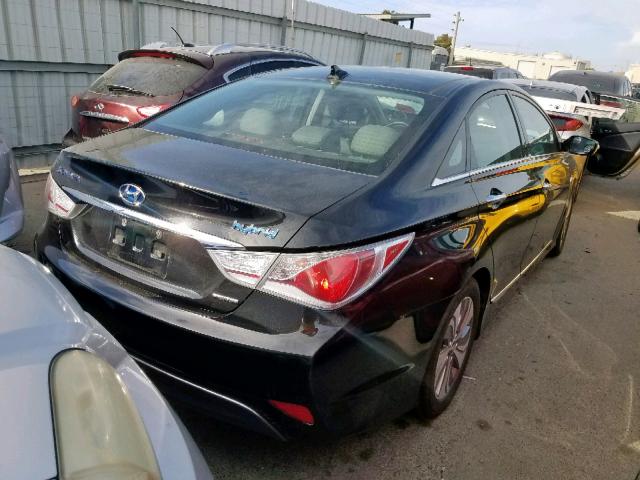 KMHEC4A48EA110586 - 2014 HYUNDAI SONATA HYB BLACK photo 4