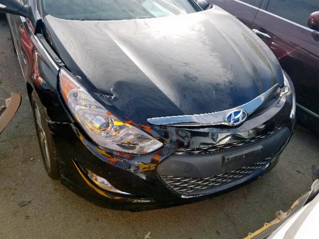 KMHEC4A48EA110586 - 2014 HYUNDAI SONATA HYB BLACK photo 9