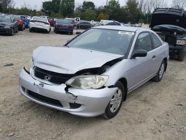 1HGEM21184L046954 - 2004 HONDA CIVIC DX V SILVER photo 2