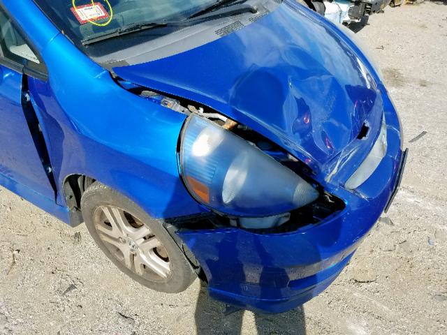JHMGD38687S009314 - 2007 HONDA FIT S 蓝色 照片 9
