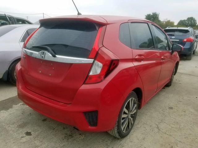 3HGGK5H80FM777513 - 2015 HONDA FIT EX RED photo 4