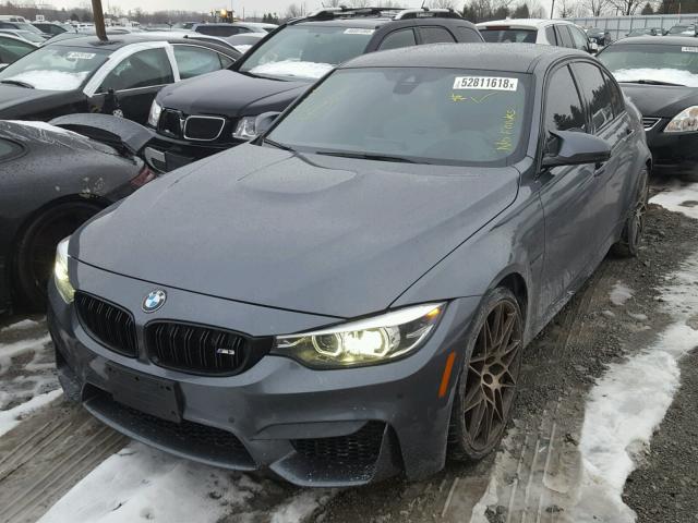 WBS8M9C50J5G86222 - 2018 BMW M3 GRAY photo 2