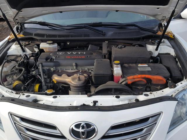 4T1BB46K09U085085 - 2009 TOYOTA CAMRY HYBR WHITE photo 7