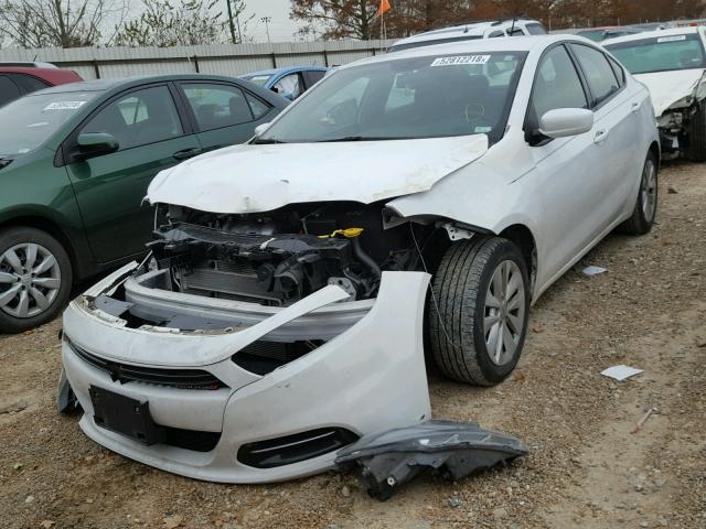 1C3CDFBB2ED802198 - 2014 DODGE DART SXT WHITE photo 2