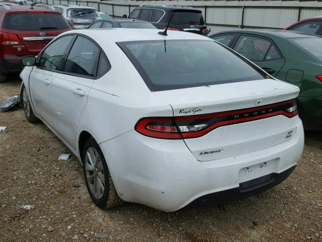 1C3CDFBB2ED802198 - 2014 DODGE DART SXT WHITE photo 3