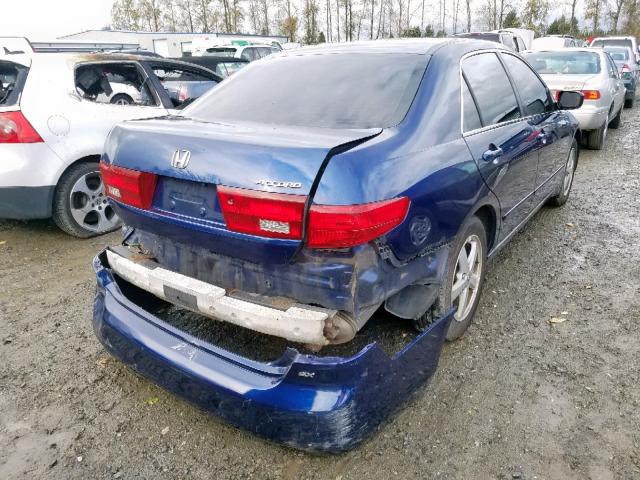 1HGCM56715A082228 - 2005 HONDA ACCORD EX BLUE photo 4