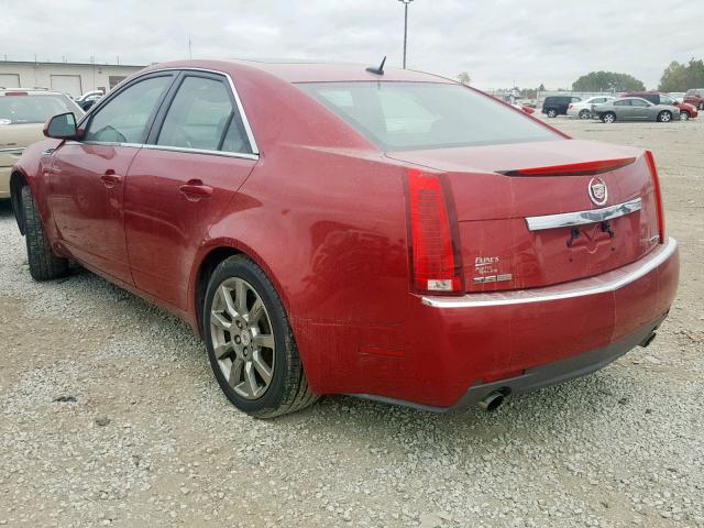 1G6DT57V580144505 - 2008 CADILLAC CTS HI FEA RED photo 3