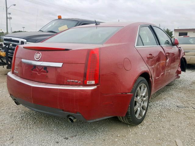 1G6DT57V580144505 - 2008 CADILLAC CTS HI FEA RED photo 4