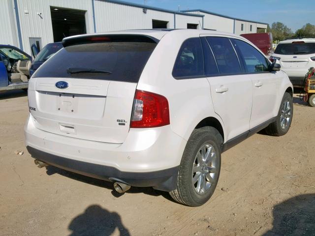 2FMDK4JC6CBA95206 - 2012 FORD EDGE SEL WHITE photo 4