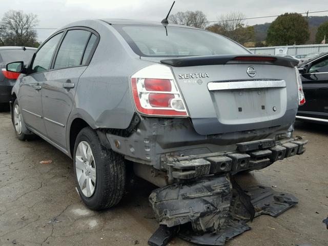 3N1AB6AP4CL624312 - 2012 NISSAN SENTRA 2.0 GRAY photo 3