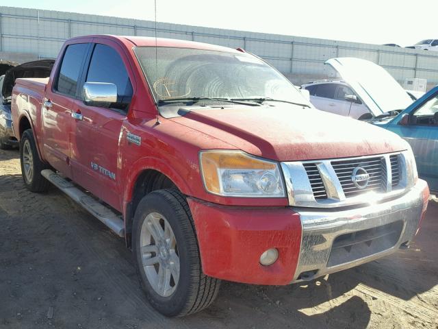 1N6AA0EC9BN315144 - 2011 NISSAN TITAN S RED photo 1