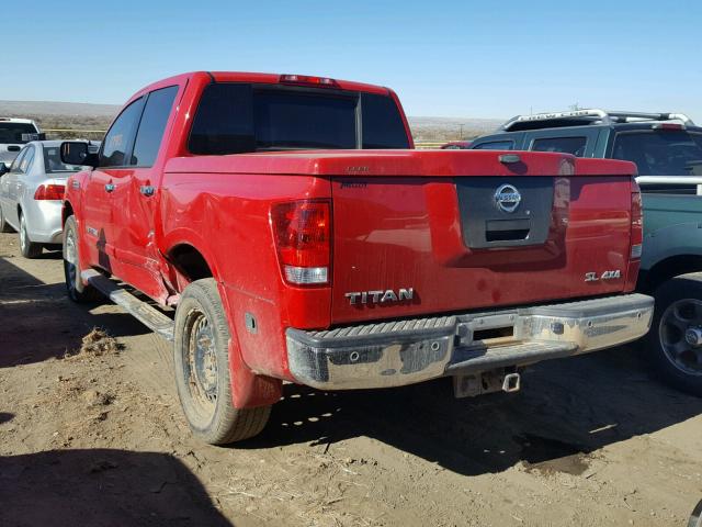 1N6AA0EC9BN315144 - 2011 NISSAN TITAN S RED photo 3