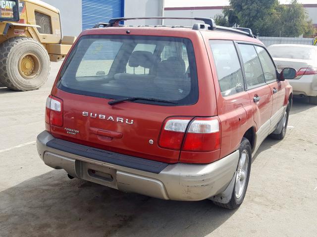 JF1SF65511H738705 - 2001 SUBARU FORESTER S RED photo 4