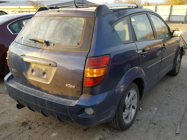 5Y2SL62814Z416260 - 2004 PONTIAC VIBE BLUE photo 4