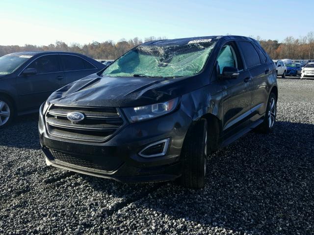 2FMTK4AP7FBB89050 - 2015 FORD EDGE SPORT BLACK photo 2