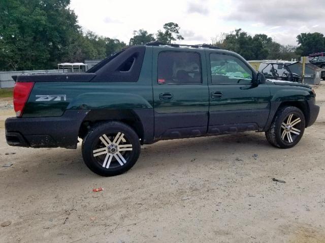 3GNEK13T12G242961 - 2002 CHEVROLET AVALANCHE GREEN photo 10