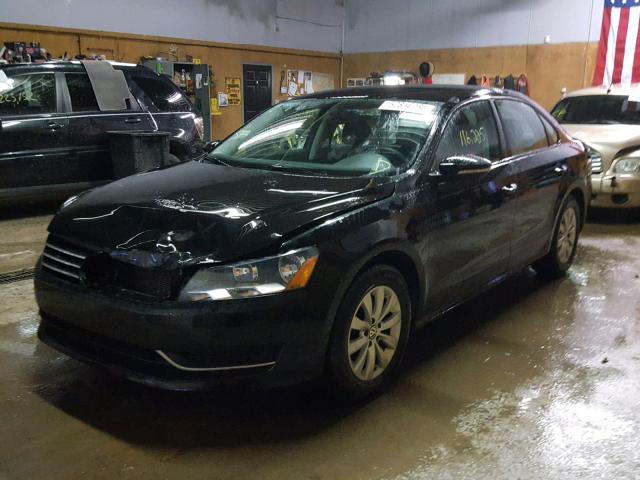 1VWAP7A32CC007128 - 2012 VOLKSWAGEN PASSAT S BLACK photo 2