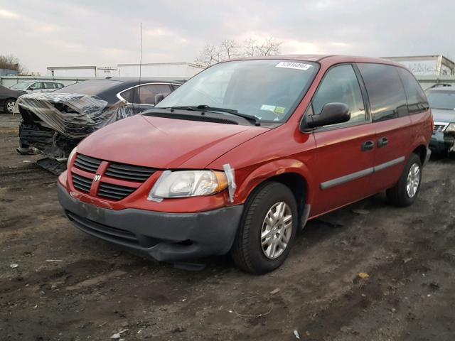 1D4GP25B66B742676 - 2006 DODGE CARAVAN SE RED photo 2