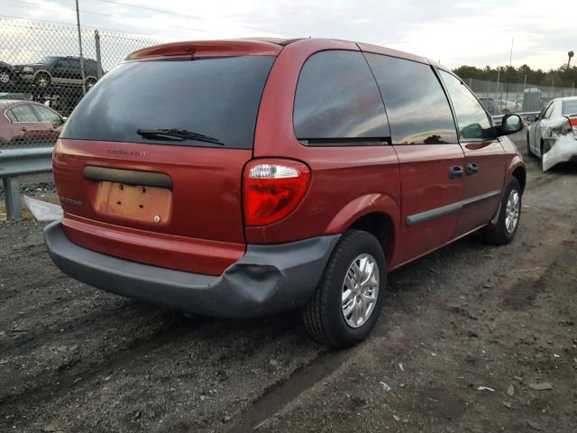 1D4GP25B66B742676 - 2006 DODGE CARAVAN SE RED photo 4