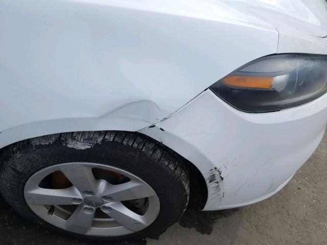 1C3CDFBB5GD605450 - 2016 DODGE DART SXT WHITE photo 9