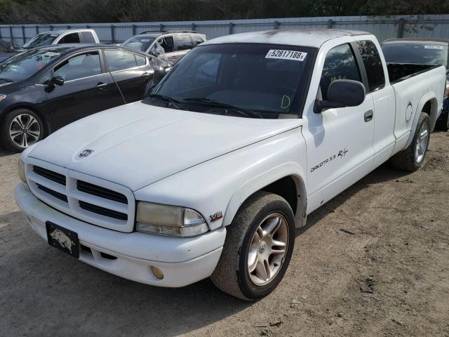 1B7GL22Z8YS523201 - 2000 DODGE DAKOTA WHITE photo 2