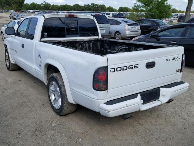 1B7GL22Z8YS523201 - 2000 DODGE DAKOTA WHITE photo 3