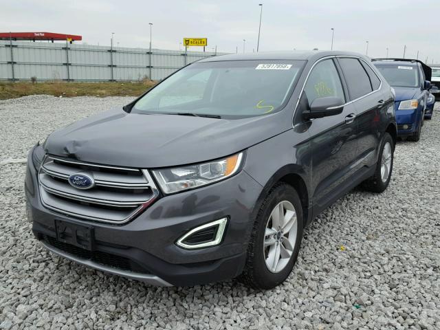 2FMTK3J83FBC39493 - 2015 FORD EDGE SEL BLACK photo 2