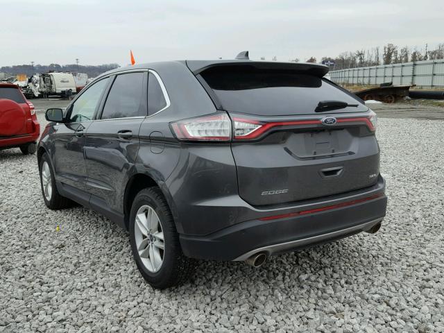 2FMTK3J83FBC39493 - 2015 FORD EDGE SEL BLACK photo 3