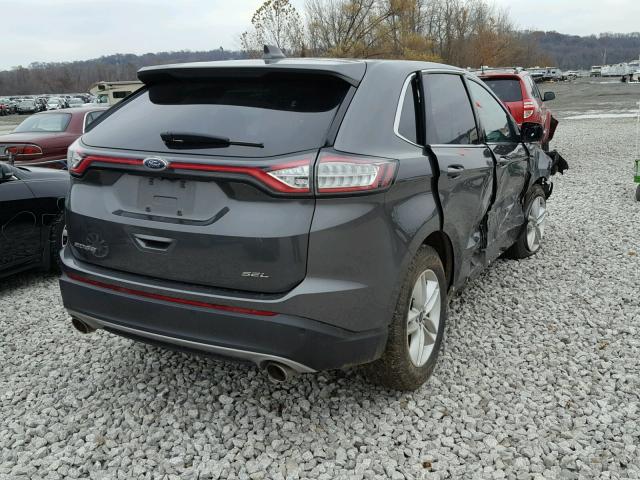 2FMTK3J83FBC39493 - 2015 FORD EDGE SEL BLACK photo 4