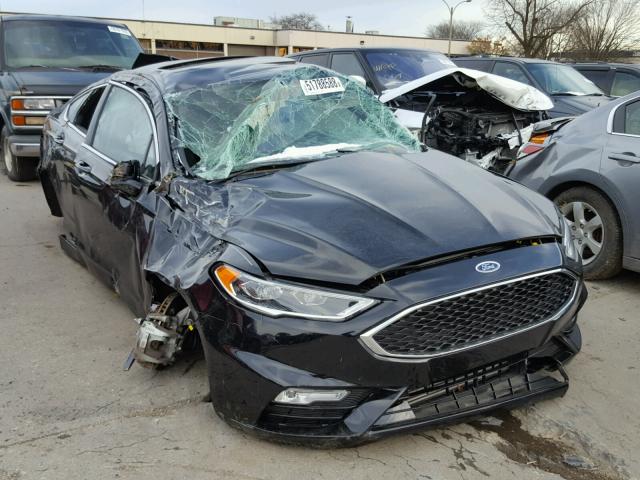 3FA6P0VP1HR156819 - 2017 FORD FUSION SPO BLACK photo 1