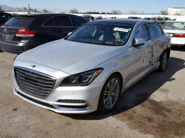 KMHGN4JE6JU243819 - 2018 GENESIS G80 BASE SILVER photo 2