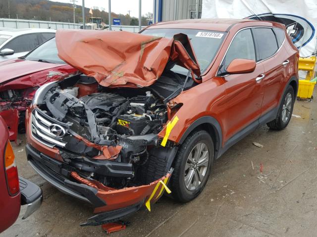 5XYZT3LB3FG294526 - 2015 HYUNDAI SANTA FE S ORANGE photo 2