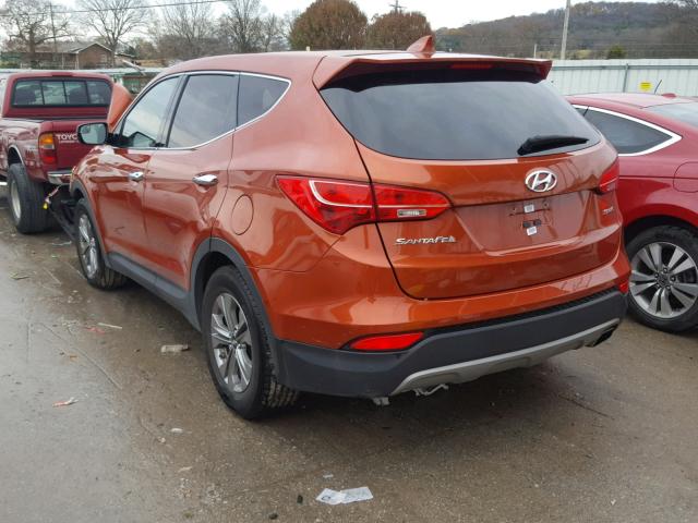 5XYZT3LB3FG294526 - 2015 HYUNDAI SANTA FE S ORANGE photo 3