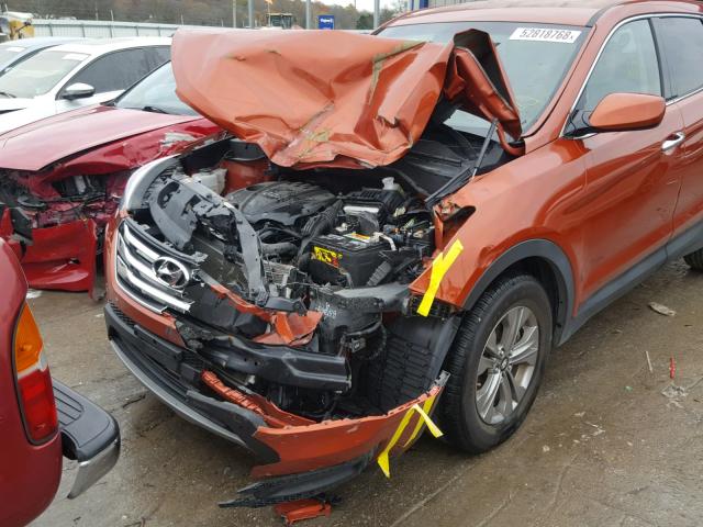 5XYZT3LB3FG294526 - 2015 HYUNDAI SANTA FE S ORANGE photo 9