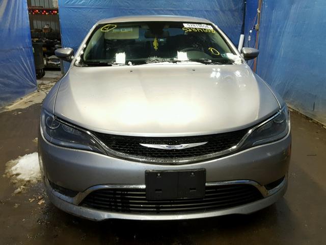 1C3CCCAB2FN697208 - 2015 CHRYSLER 200 LIMITE SILVER photo 9